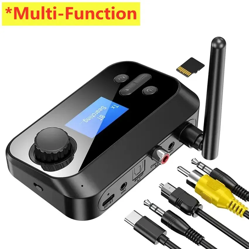 Bluetooth Audio Transmitter Receiver 3.5mm AUX Optical Coaxial Stereo Wireless Adapter DAC Converter For TV PC Car Kit Headphone