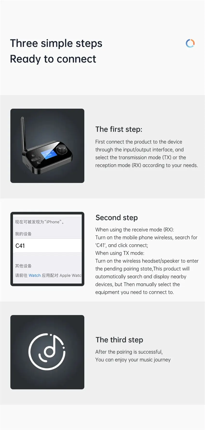 Bluetooth Audio Transmitter Receiver 3.5mm AUX Optical Coaxial Stereo Wireless Adapter DAC Converter For TV PC Car Kit Headphone