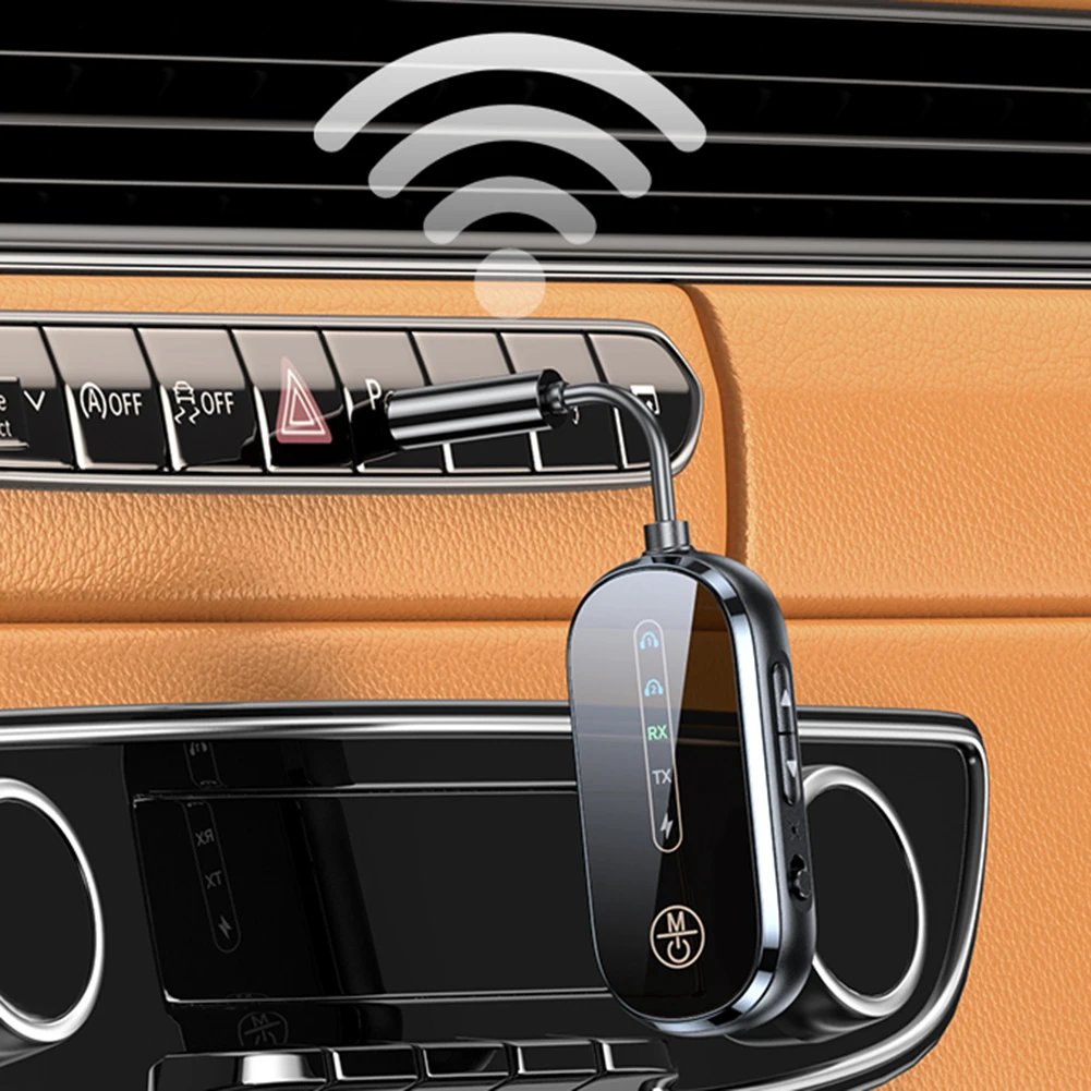 Airplane Bluetooth-Compatible 5.4 Adapter 3.5mm Low Latency Audio Adapter Supports 2 AirPods Or Headphones Wireless BT Receiver