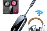 Airplane Bluetooth-Compatible 5.4 Adapter 3.5mm Low Latency Audio Adapter Supports 2 AirPods Or Headphones Wireless BT Receiver