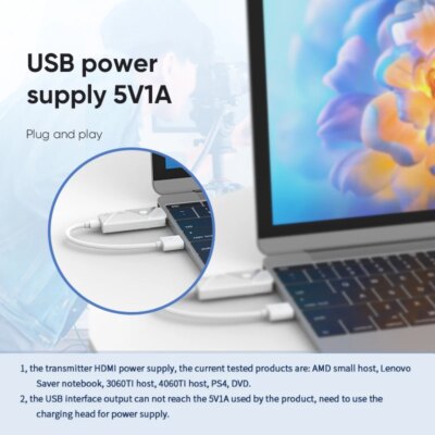 30M 1080P Wireless HDMI Transmitter and Receiver Plug&Play HD Video Output for PC/Laptop/Camera/HDTV/Projector - Image 2