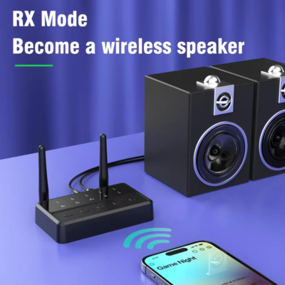 Bluetooth 5.4 Receiver Transmitter aptX HD/LL Low Latency 3.5mm AUX RCA Wireless Audio Adapter Connect two Bluetooth devices - Image 3