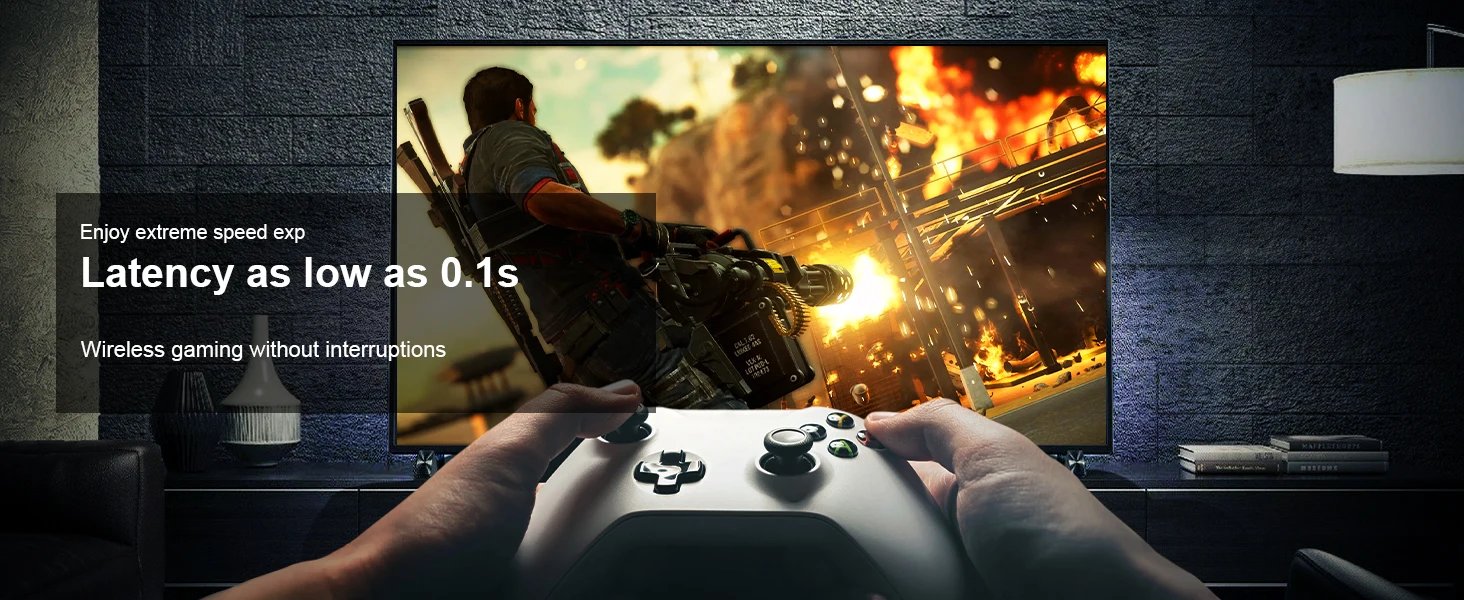 Wireless HDMI Transmitter and Receiver  30m 2.4G/5G Stable Signal for Streaming Video and Audio To Monitor From Laptop/PC/TV Box