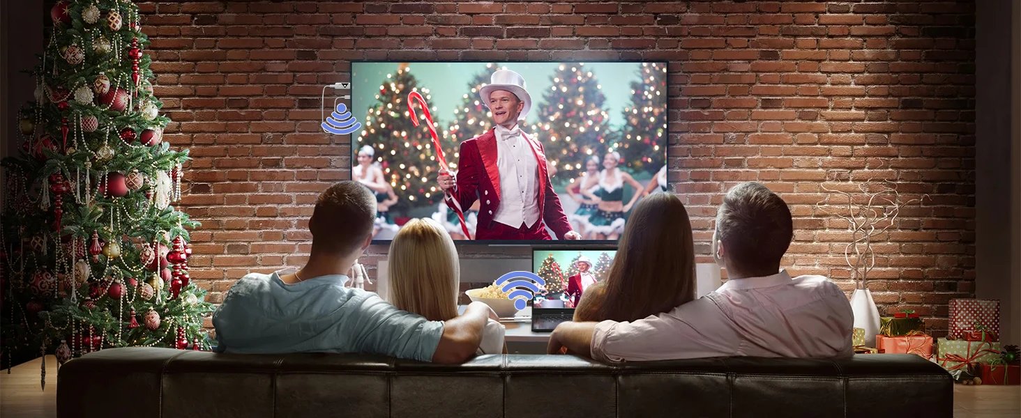 Wireless HDMI Transmitter and Receiver  30m 2.4G/5G Stable Signal for Streaming Video and Audio To Monitor From Laptop/PC/TV Box