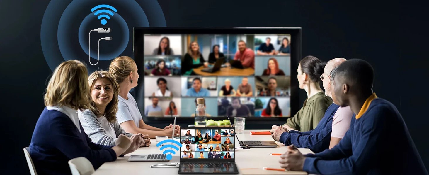 Wireless HDMI Transmitter and Receiver  30m 2.4G/5G Stable Signal for Streaming Video and Audio To Monitor From Laptop/PC/TV Box