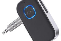 J22 Bluetooth Receiver AUX Wireless Bluetooth 5.0 Car Adapter Portable Wireless Audio Adapter 3.5mm Aux with Microphone