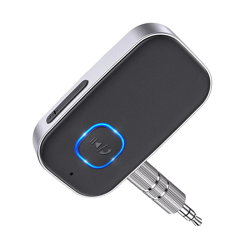 J22 Bluetooth Receiver AUX Wireless Bluetooth 5.0 Car Adapter Portable Wireless Audio Adapter 3.5mm Aux with Microphone