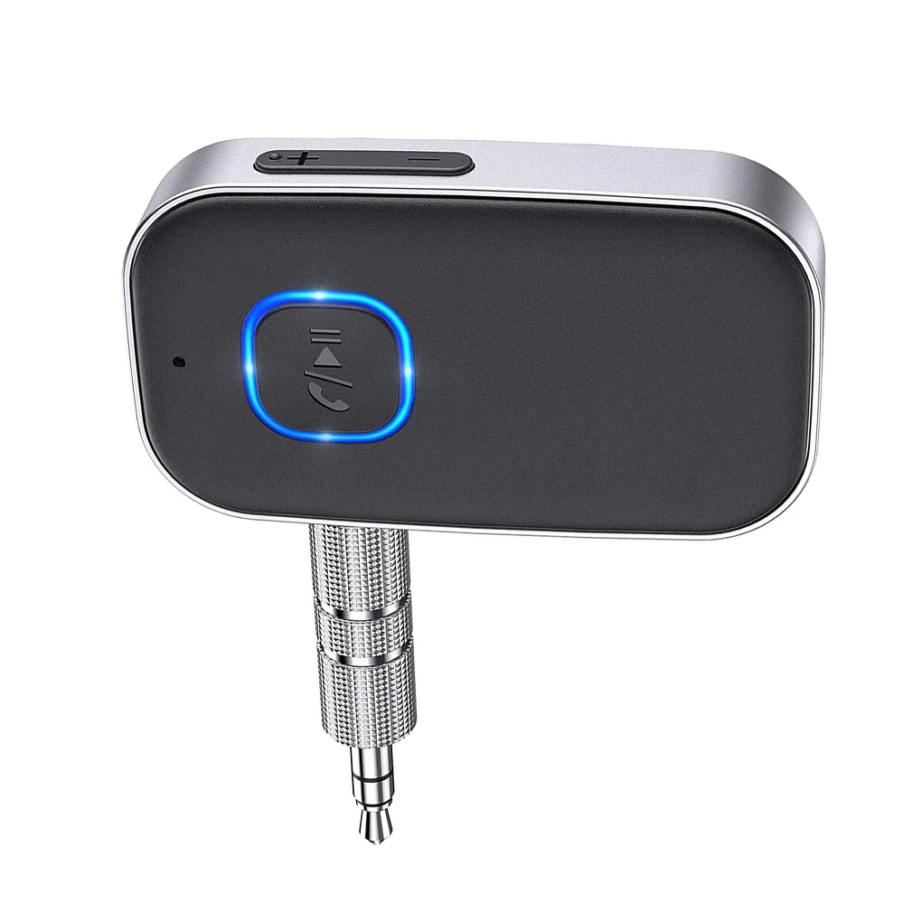 J22 Bluetooth Receiver AUX Wireless Bluetooth 5.0 Car Adapter Portable Wireless Audio Adapter 3.5mm Aux with Microphone