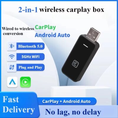 NEW mini Wireless CarPlay Android Auto Wireless Adapter Smart Mini Box Plug And Play WiFi Fast Connect Universal - Image 5