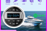 Boat Radio Media Player Marine Stereo MP3 Waterproof Bluetooth Audio Radio FM AM Receiver Fit for Harvesters ATV UTV SPA RZR