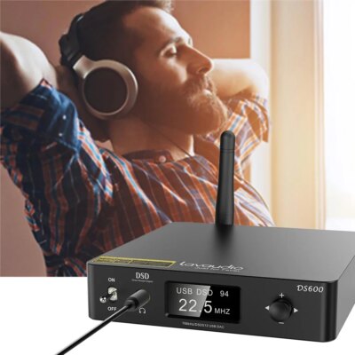 1Mii DS600 Hi-Res DAC DSD512 & PCM 32bit/768kHz XMOS XU208 & 2 X ES9038Q2M D Class Amplifier Bluetooth Audio Receiver - Image 4