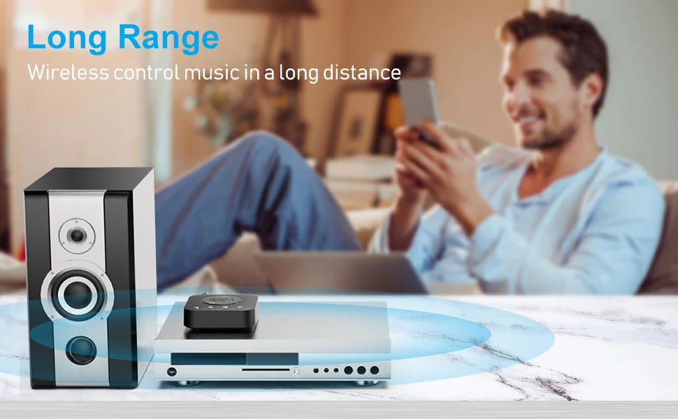 1Mii B06HD+ Hi-Res Bluetooth 5.1 Music Receiver for Home Stereo w/LDAC OLED Display for Wireless AV Receiver/Amplifier