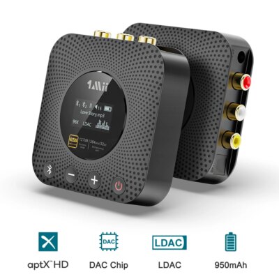 1Mii B06HD+ Hi-Res Bluetooth 5.1 Music Receiver for Home Stereo w/LDAC OLED Display for Wireless AV Receiver/Amplifier - Image 3