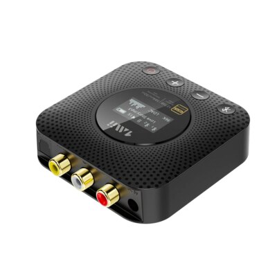 1Mii B06HD+ Hi-Res Bluetooth 5.1 Music Receiver for Home Stereo w/LDAC OLED Display for Wireless AV Receiver/Amplifier