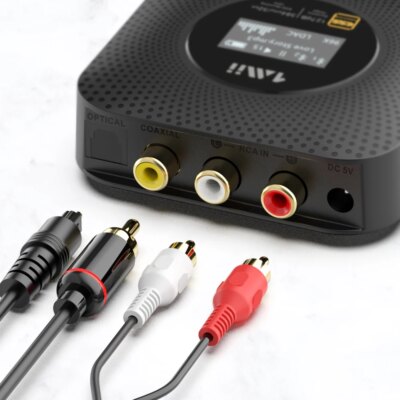 1Mii B06HD+ Hi-Res Bluetooth 5.1 Music Receiver for Home Stereo w/LDAC OLED Display for Wireless AV Receiver/Amplifier - Image 2