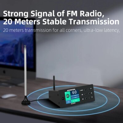 AOSHIDA BLAD-S5 Bluetooth FM Audio Reciver Bluetooth5.1 Converter 20 Meters Strong Signal RM Radio ES9038 Decoding USB DAC OPA16 - Image 3