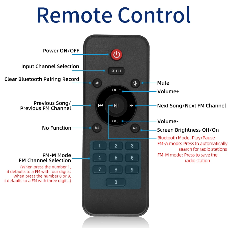 AOSHIDA BLAD-S5 Bluetooth FM Audio Reciver Bluetooth5.1 Converter 20 Meters Strong Signal RM Radio ES9038 Decoding USB DAC OPA16