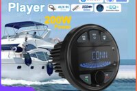 2025 Boat Radio Marine Stereo Source Media Player AM FM RDS Receiver MP3 MP4 Video Play Bluetooth AUX for ATV UTV Cart Motorcycl