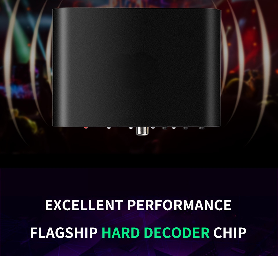 DA615H 5.1CH Audio Decoder Bluetooth 5.0 Reciever  Wireless Audio Adapter Optical Coaxial U play ARC DAC DTS AC3 Converter