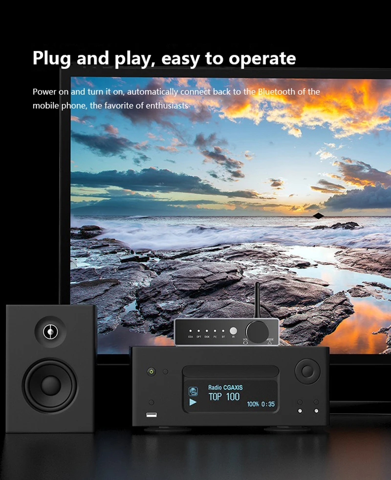Lossless Digital Audio Decoder Bluetooth 5.3 Audio Receiver TDA1305T DAC HIFI Fever Music Turntable USB Lossless Playback