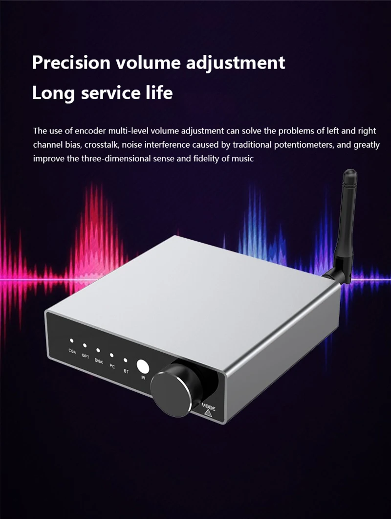 Lossless Digital Audio Decoder Bluetooth 5.3 Audio Receiver TDA1305T DAC HIFI Fever Music Turntable USB Lossless Playback