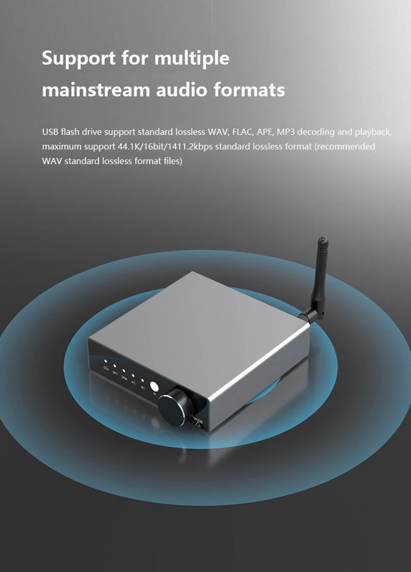 Lossless Digital Audio Decoder Bluetooth 5.3 Audio Receiver TDA1305T DAC HIFI Fever Music Turntable USB Lossless Playback