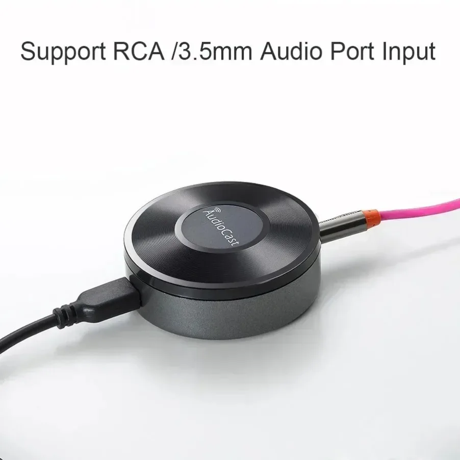 M5 AudioCast for Airplay Wireless Music Audio Speaker Receiver 2.4G WIFI Hifi Music for DLNA Airplay Adapter Spotify Streamer