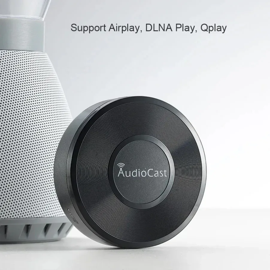 M5 AudioCast for Airplay Wireless Music Audio Speaker Receiver 2.4G WIFI Hifi Music for DLNA Airplay Adapter Spotify Streamer