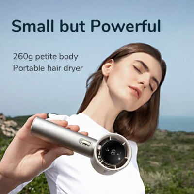 JISULIFE Mini Portable Hand Fan, 100 Wind Speeds, 5000mAh USB Battery Rechargeable, LED Digital Display, Travel,Camping,Outdoor - Image 6