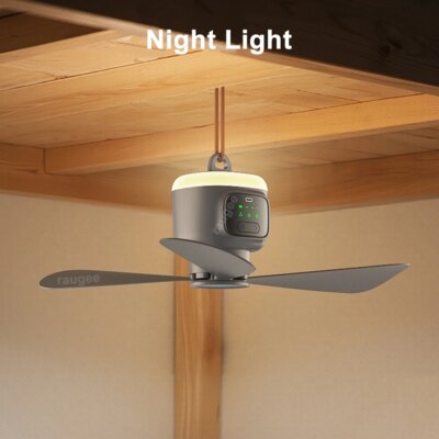 12000mAh Portable Ceiling Fans Outdoor Camping Fan Tent Air Circulator Cooler Rechargeable Electric Fan Remote Control LED Light - Image 6