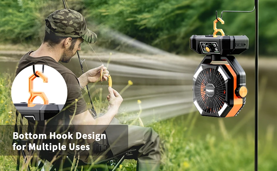 20000mAh Battery Camping Fan with 4 LED Lantern 8 Speeds Desk Fan Portable Outdoor Fan for Outdoor Camping Tent and Fishing 20000mAh Battery Camping Fan with 4 LED Lantern 8 Speeds Desk Fan Portable Outdoor Fan for Outdoor Camping Tent and Fishing