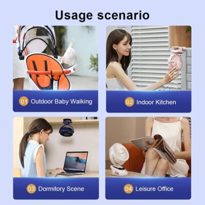 Small Desk Clip On Fan, Portable Personal USB Clip Fan For Home Office Travel Bed Stroller Camping Outdoor Golf Cart Fan - Image 6