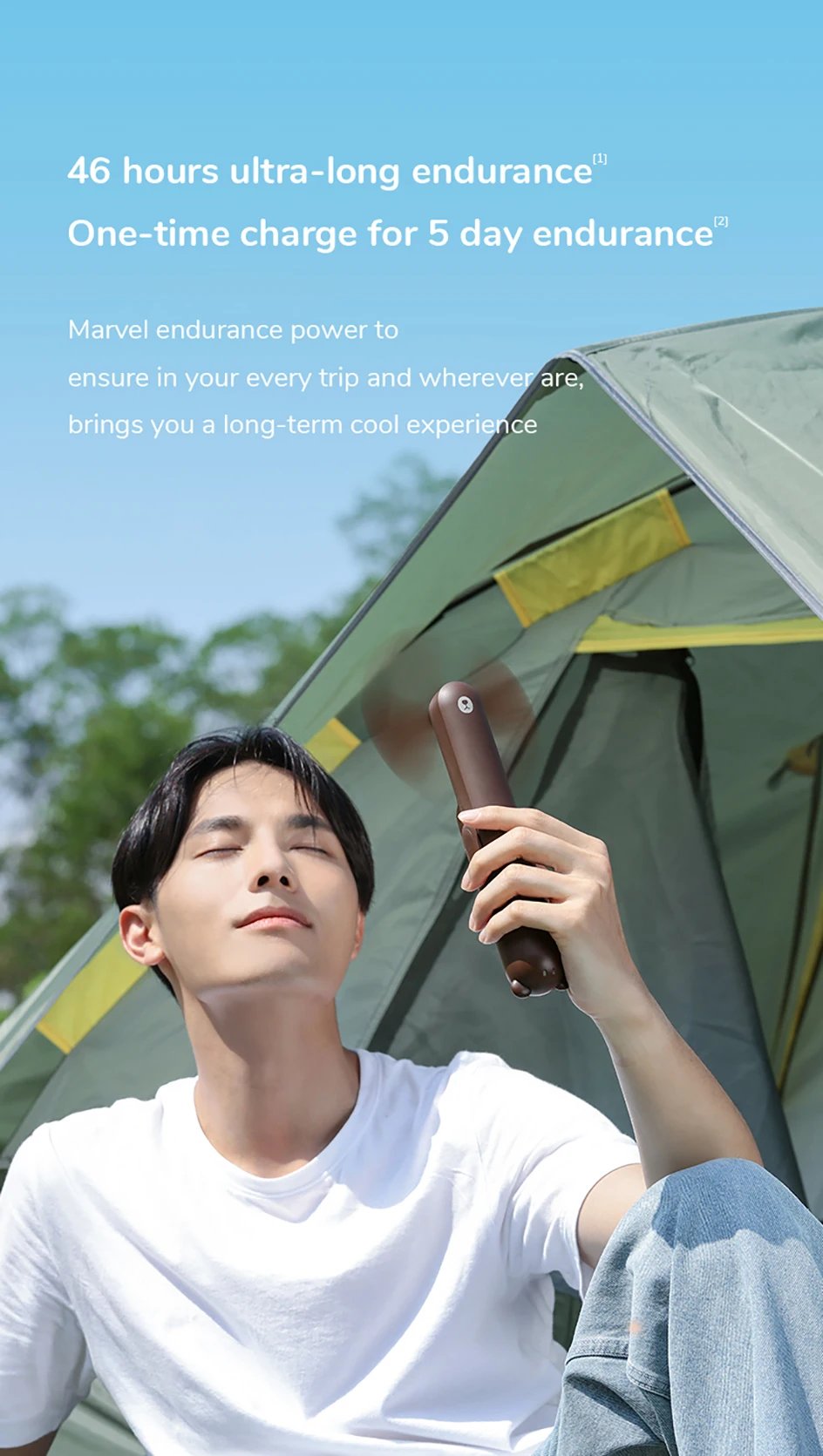 JISULIFE Portable Fan Mini Handheld Fan USB 4500mAh Recharge Hand Held Small 3 in1 Pocket Fan with Power Bank Flashlight Feature