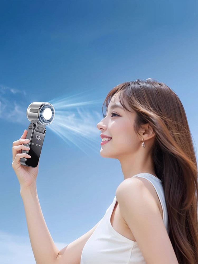 Refrigeration Handheld Fan High-speed Ice Cold Fan Electric Mini Rechargeable 3600mAh 100-level Control Portable Fan Air Cooler