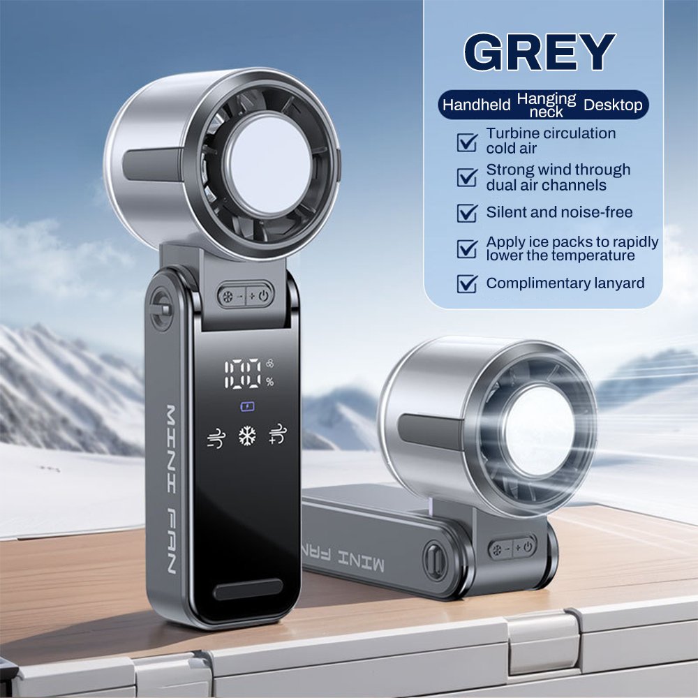 Refrigeration Handheld Fan High-speed Ice Cold Fan Electric Mini Rechargeable 3600mAh 100-level Control Portable Fan Air Cooler