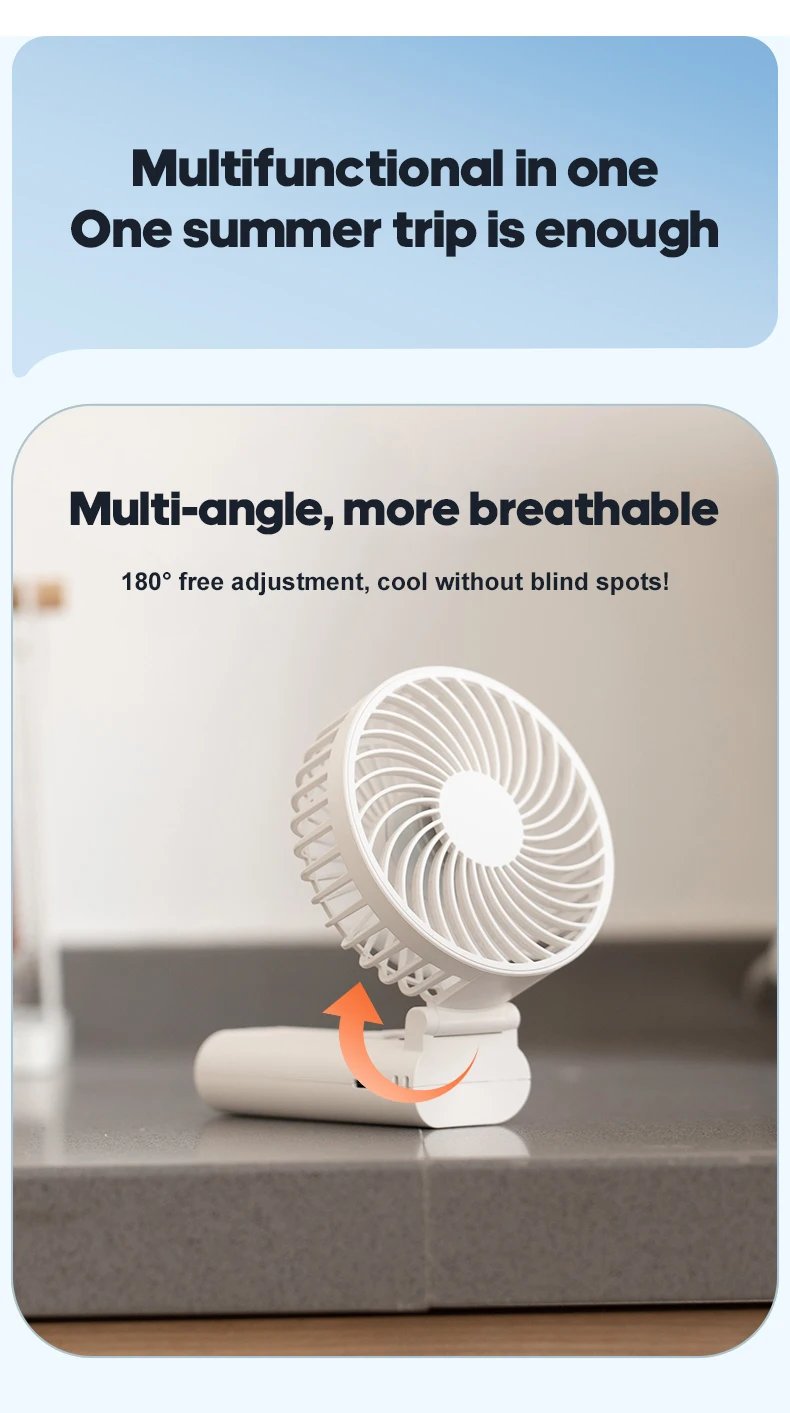 Newest Foldable Handheld Fan 4 Gear Speed Cooling Portable Fan 5200mAh Rechargeable Desk Air Circular with Dual wire Power Bank Newest Foldable Handheld Fan 4 Gear Speed Cooling Portable Fan 5200mAh Rechargeable Desk Air Circular with Dual wire Power Bank