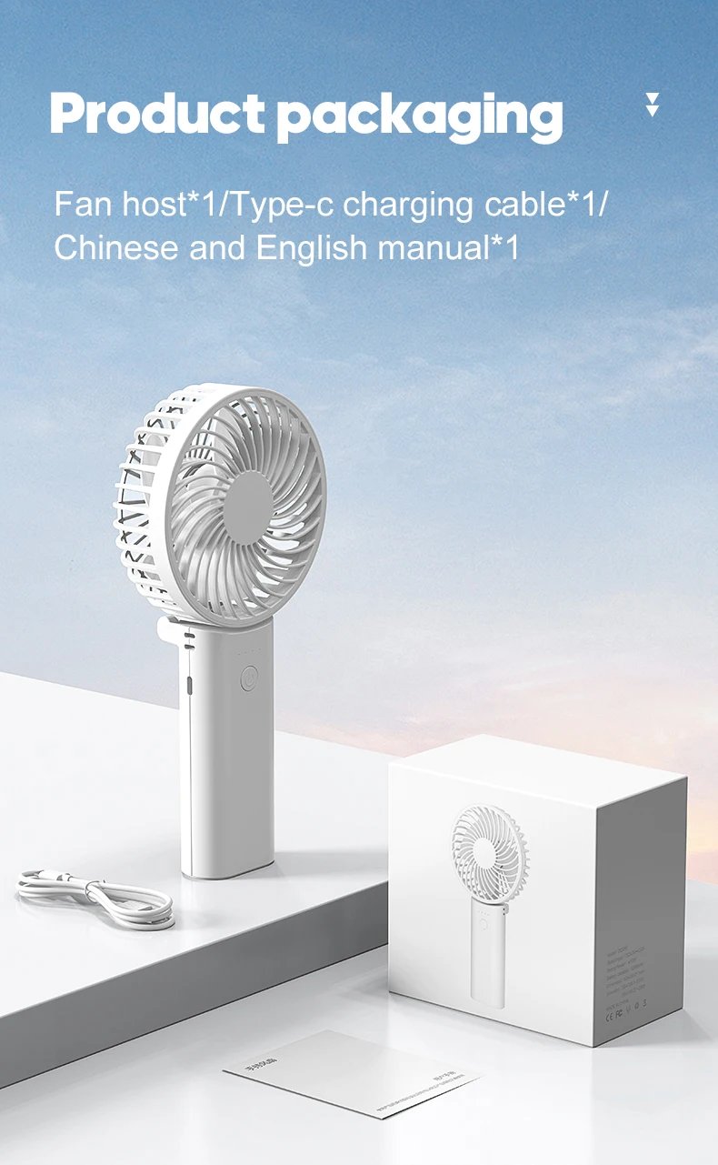 Newest Foldable Handheld Fan 4 Gear Speed Cooling Portable Fan 5200mAh Rechargeable Desk Air Circular with Dual wire Power Bank Newest Foldable Handheld Fan 4 Gear Speed Cooling Portable Fan 5200mAh Rechargeable Desk Air Circular with Dual wire Power Bank
