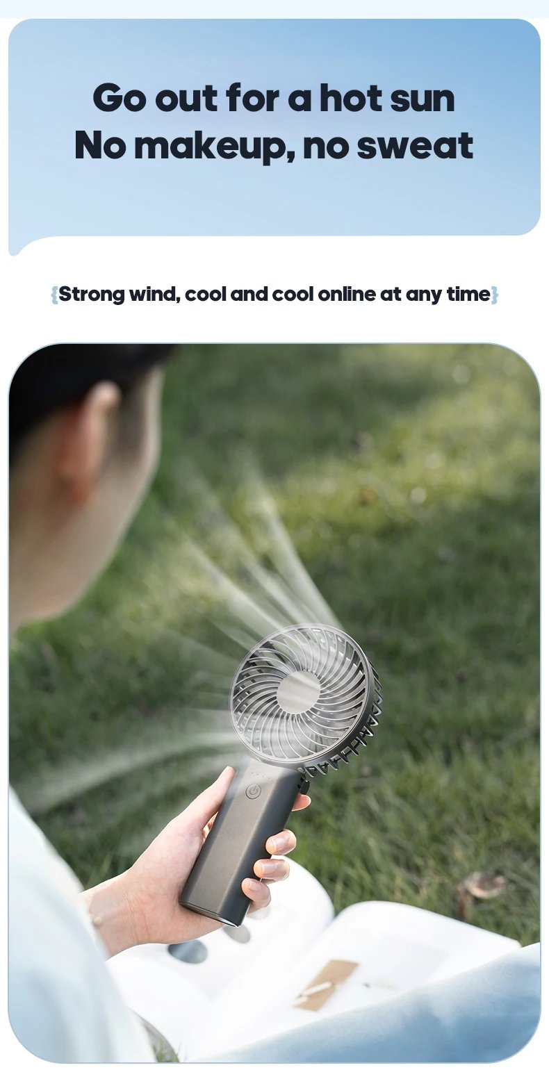 Newest Foldable Handheld Fan 4 Gear Speed Cooling Portable Fan 5200mAh Rechargeable Desk Air Circular with Dual wire Power Bank Newest Foldable Handheld Fan 4 Gear Speed Cooling Portable Fan 5200mAh Rechargeable Desk Air Circular with Dual wire Power Bank