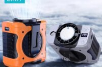 Eary Portable Waist Fan Clip Rechargeable 199 Speeds Hands-Free Neck Hanging Fans With Level 3 lighting Personal Air Cooling Fan