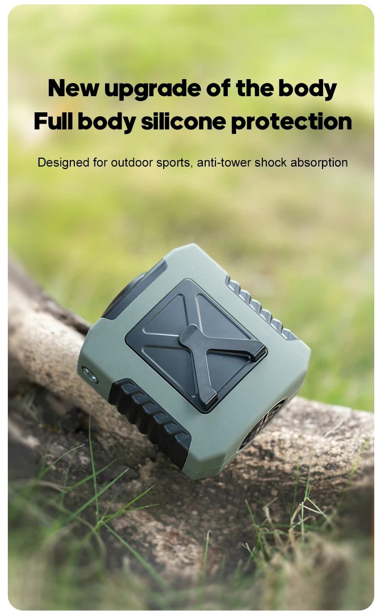 Mini 8000mAh Travel Wearable Waist Fan Camping Outdoor Rechargeable Cooling Fan With Night Light and Power Bank Air Circulator