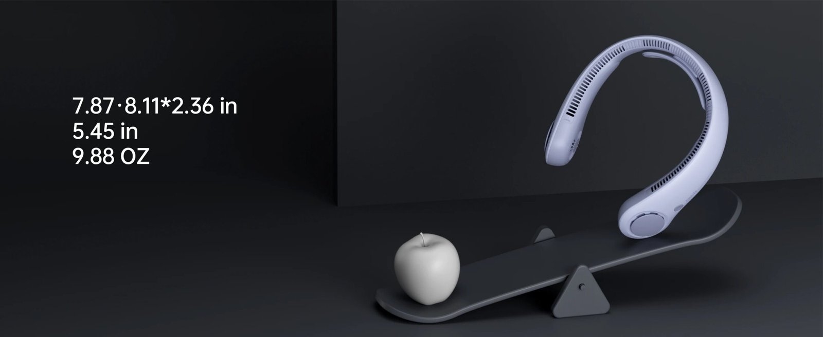 JISULIFE Portable Neck Fan Upgraded, 5000mAh Battery, Necksupport, 5 Speeds Gears Adjustment, Outdoor Wearable Hands-Free Fan