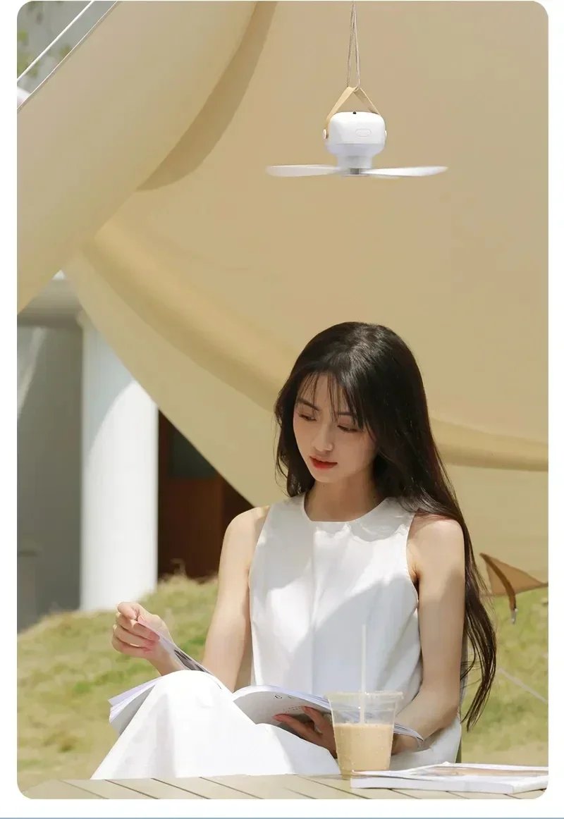 Portable Ceiling Fans Outdoor Camping Fan Tent Ventilator Cooler Rechargeable Electric Fan Remote Control LED Lighting Portable Ceiling Fans Outdoor Camping Fan Tent Ventilator Cooler Rechargeable Electric Fan Remote Control LED Lighting