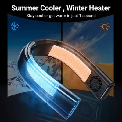 Portable Air Conditioner Smart Neck Fan Neck Cooler Heater Long Endurance Edition Wrap-around Bladeless Personal Cooling Fan - Image 4