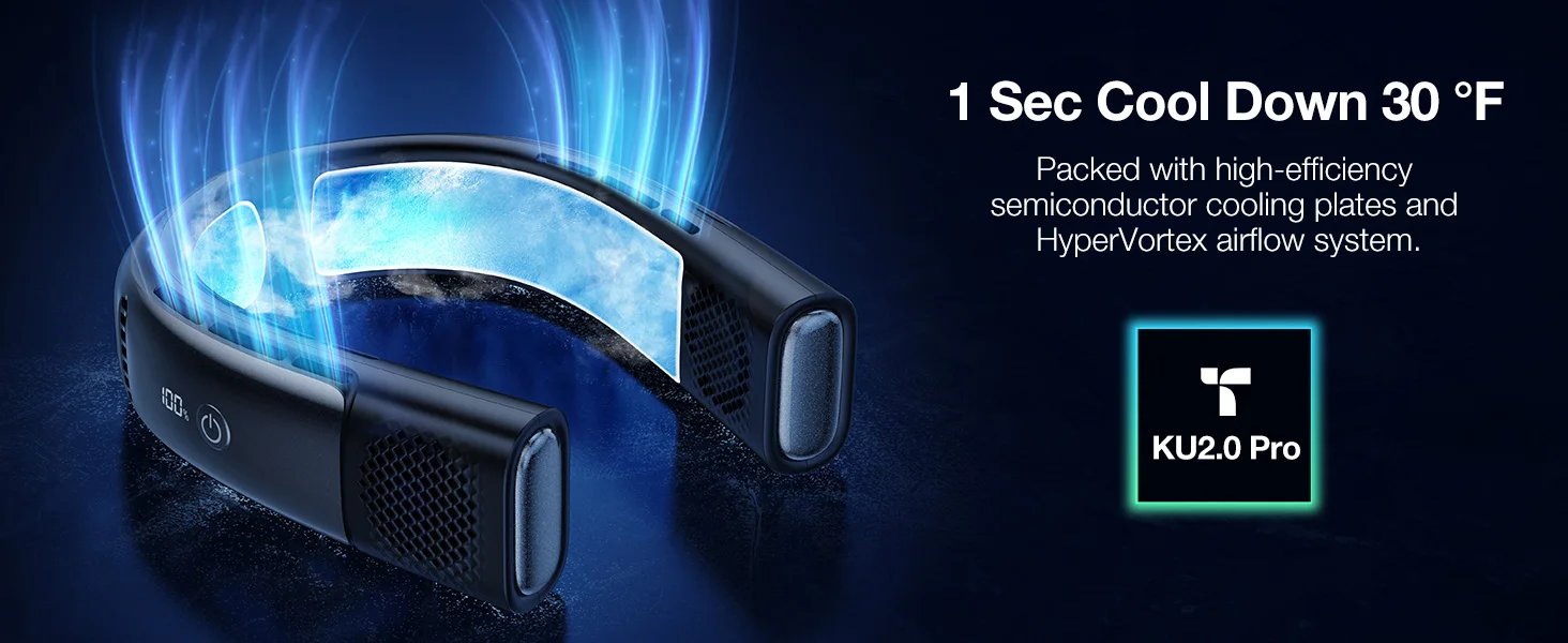 Air Cooler and Heater Personal Neck Fan 3-Speed, App Control Rechargeable, Black TORRAS COOLIFY 2S Portable Neck Air Conditioner Air Cooler and Heater Personal Neck Fan 3-Speed, App Control Rechargeable, Black TORRAS COOLIFY 2S Portable Neck Air Conditioner