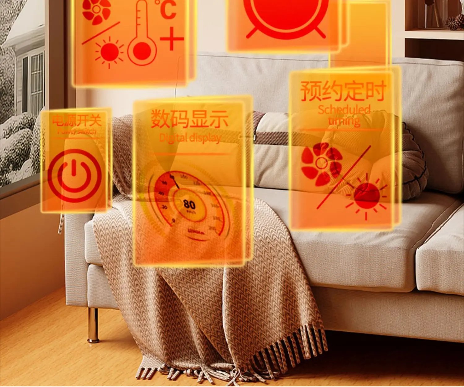 Refrigeration Air Conditioner Fan Cooler Home Wall-Mounted Mute Mobile  Air Conditioning Cold Air Fan Cooling and Heating