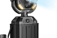 Portable Misting Fan Rechargeable Auto Swivel Fan with 25000mAh USB Battery as Power Bank 4 Mist Cooler 7L Bucket for Outdoor