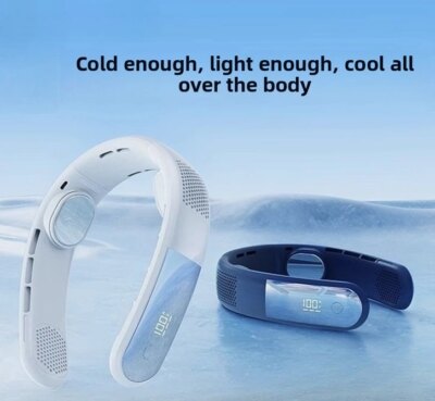Long Battery Life Wearable Cooling Air Conditioner Portable Outdoor Electric Fan Neckband Foldable And Portable