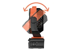 Camping Fan with LED Lantern Rechargeable Battery Powered Outdoor Tent Oscillating Fan with 360° Hanging Hook USB Desk Fan