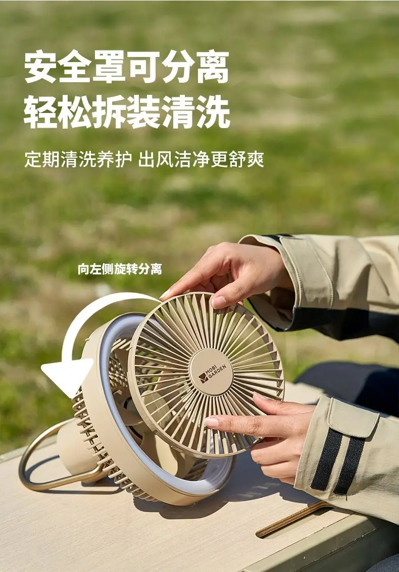 Portable Desktop Rechargeable Small Fan Outdoor Camping Tent Light Atmosphere Lighting Camp Light Xiaofeng