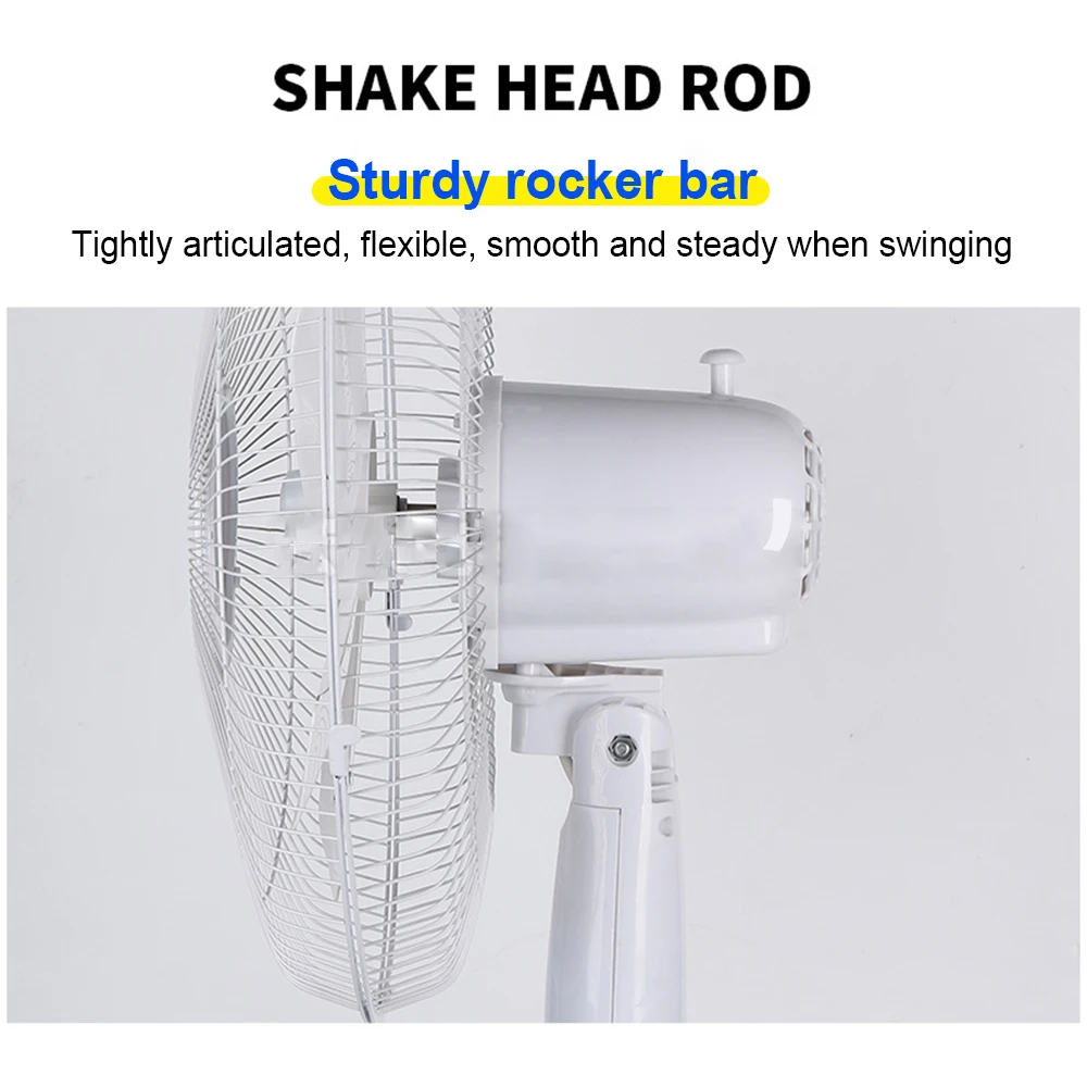 Solar Powered Floor Fan10 - 12H Runtime3 Speed Adjustable Portable Floor Fan for Home Blackout Emergency USB Port & Night Light